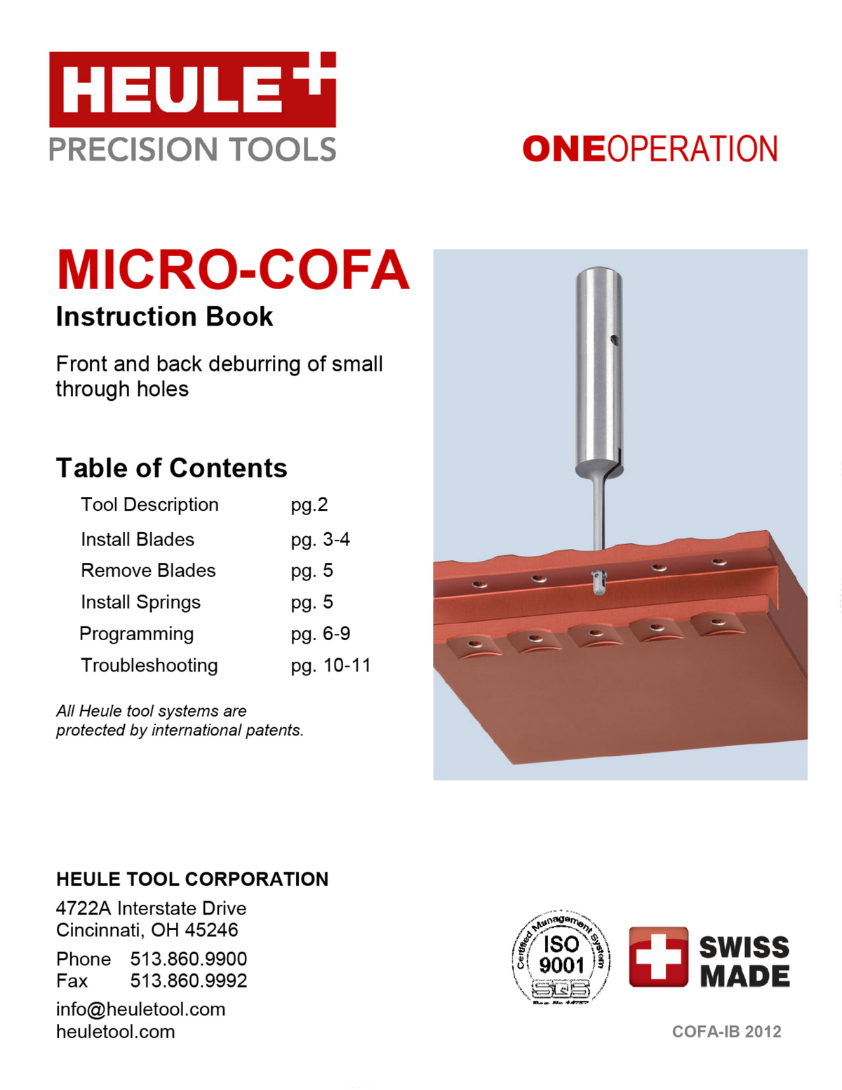 Micro-Cofa Instruction Cover PDF Preview